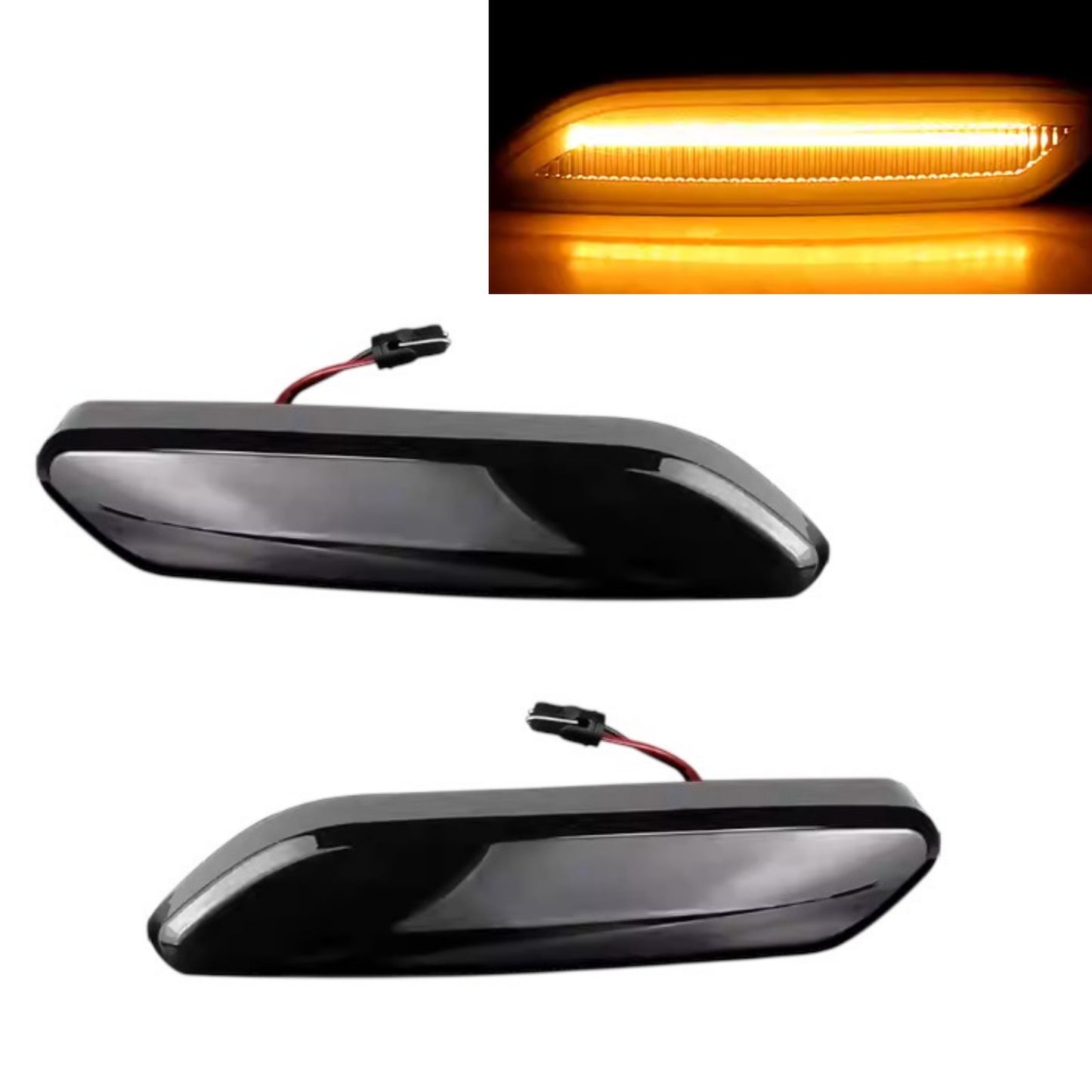 CrazyTheGod Countryman R60 2010-2017 LED Dynamic Turn signal Side Marker Light Lamp Smoke for MINI