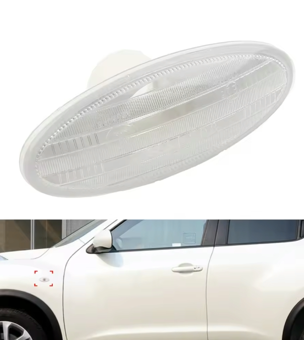 CrazyTheGod Koleos HY First generation 2008-2011 SUV 5D OE Side Marker Light Lamp Chrome for RENAULT