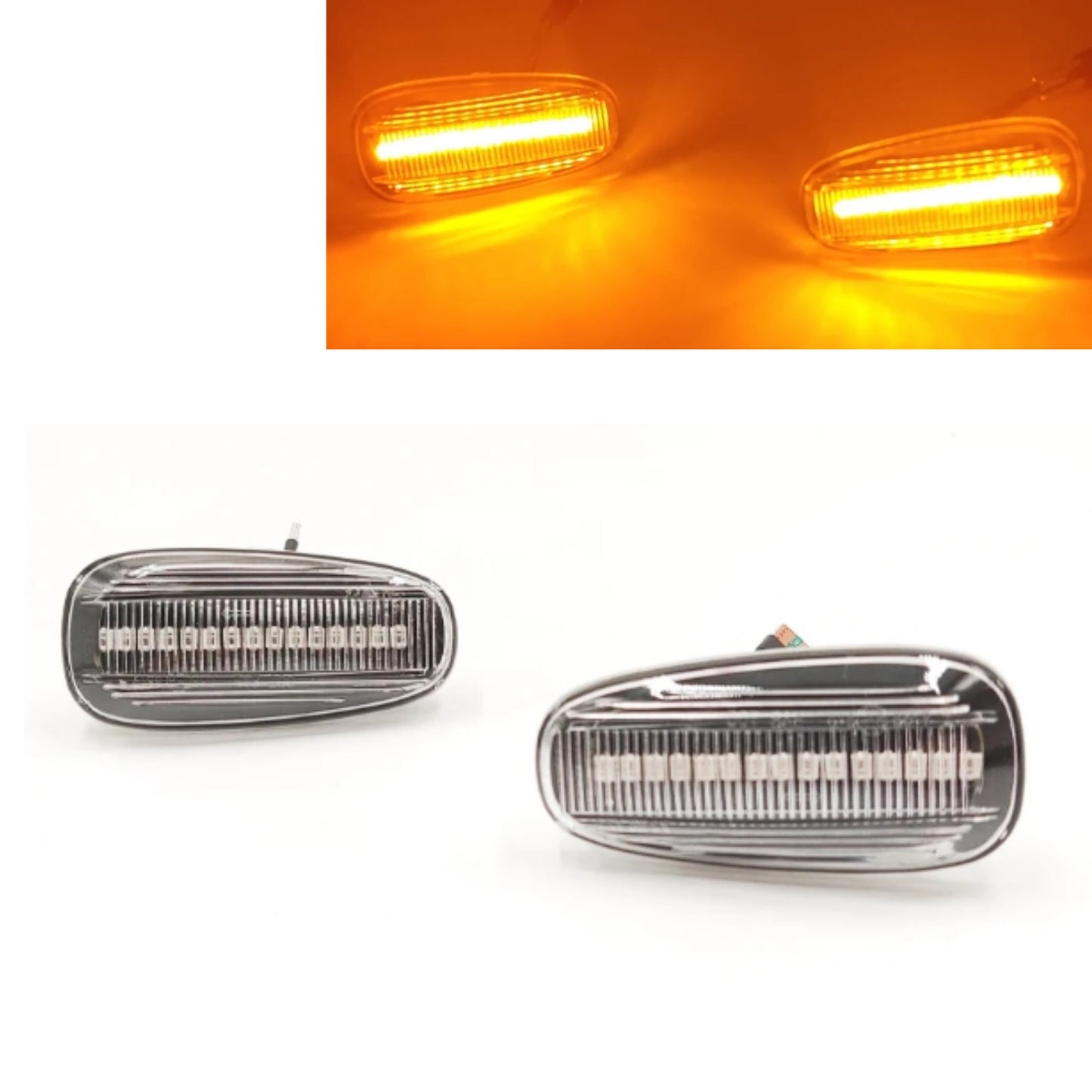 CrazyTheGod Astra G 1999-2005 LED Dynamic Turn signal Side Marker Light Lamp Black for OPEL