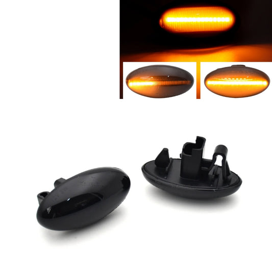 CrazyTheGod C-Crosser 2007-Present LED Dynamic Turn signal Side Marker Light Lamp Smoke for CITROEN
