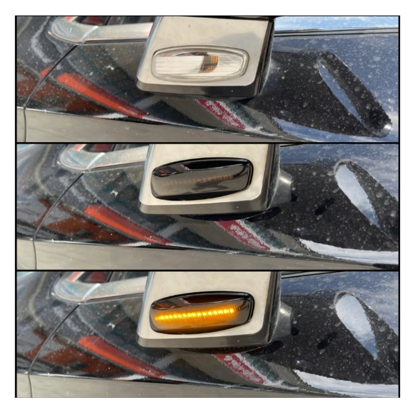 CrazyTheGod 207 2006-2015 LED Dynamic Turn signal Side Marker Light Lamp Smoke for PEUGEOT