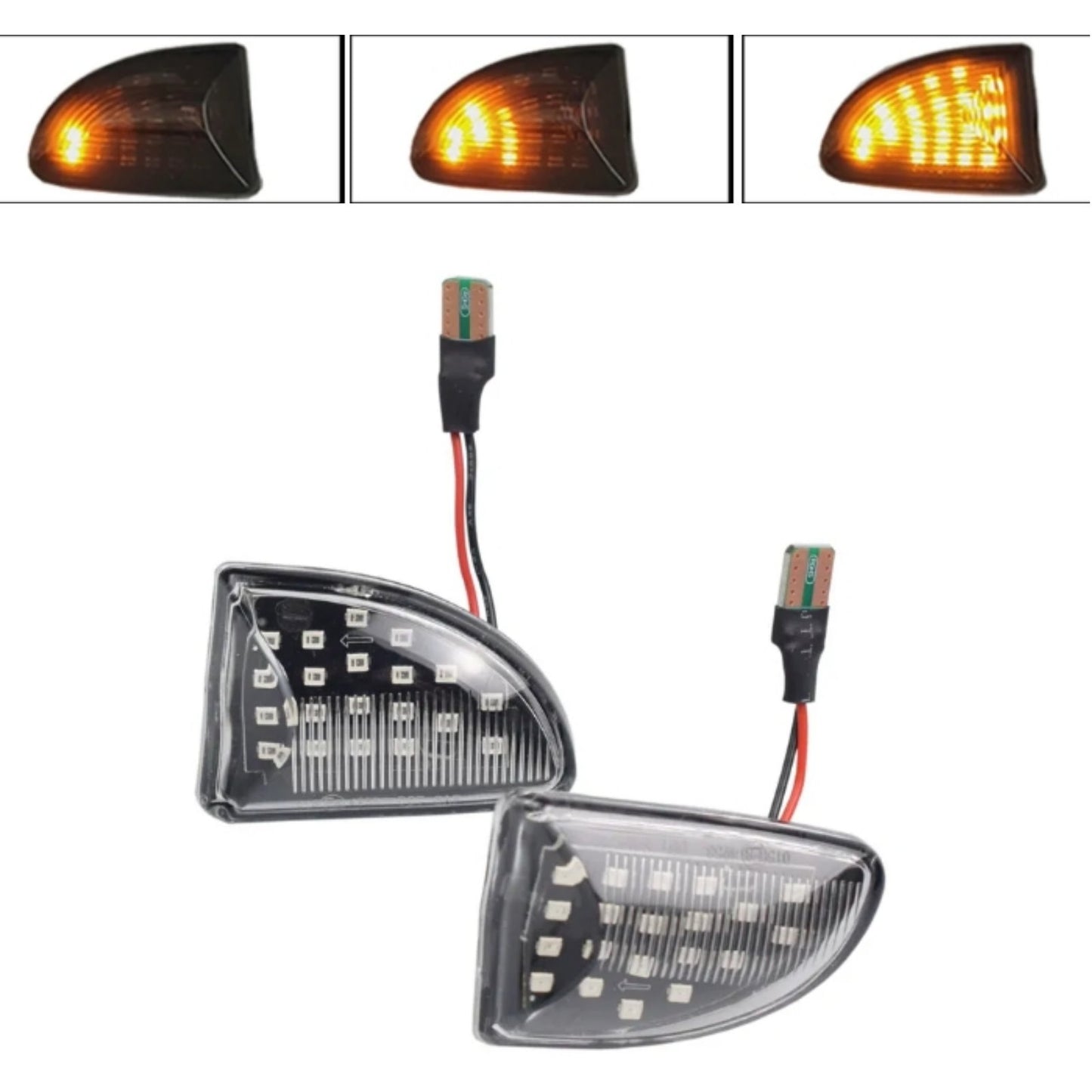 CrazyTheGod fortwo W451 2007-2015 LED Side Marker Light Lamp Smoke for Smart
