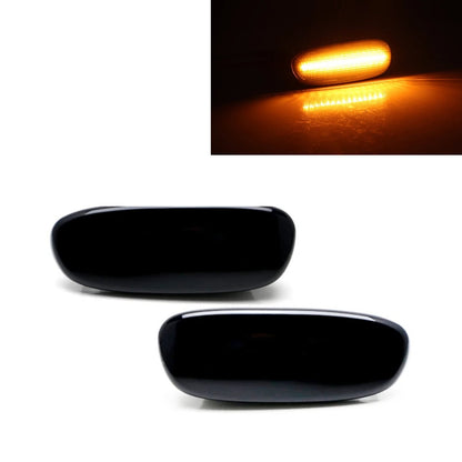 CrazyTheGod VIOS 2014-2019 4D LED Dynamic Turn signal Side Marker Light Lamp Smoke for TOYOTA