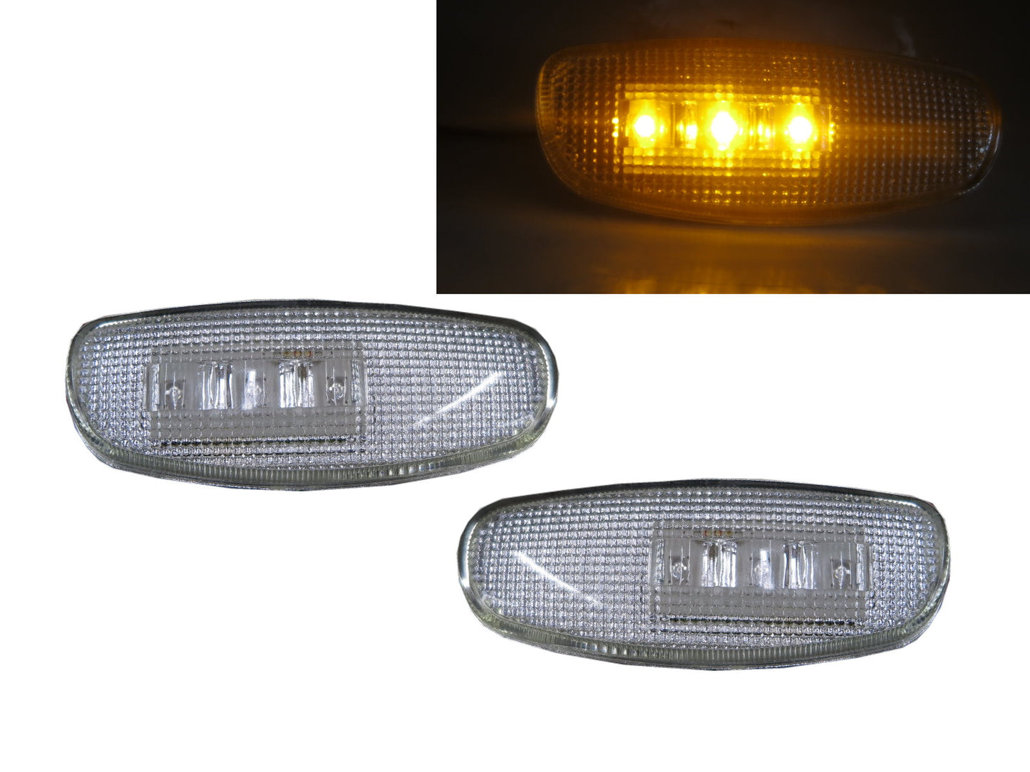 CrazyTheGod IMPREZA GC GF GM First generation 1995-2000 Sedan/Hatchback/Coupe 2D/4D/5D LED Side Marker Light Lamp Chrome for SUBARU