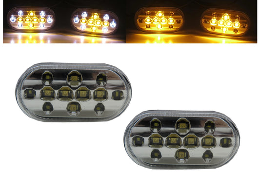 CrazyTheGod IGNIS HR51S/HR81S Second generation 2001-2008 Hatchback 5D Dual LED Side Marker Light Lamp Chrome for SUZUKI