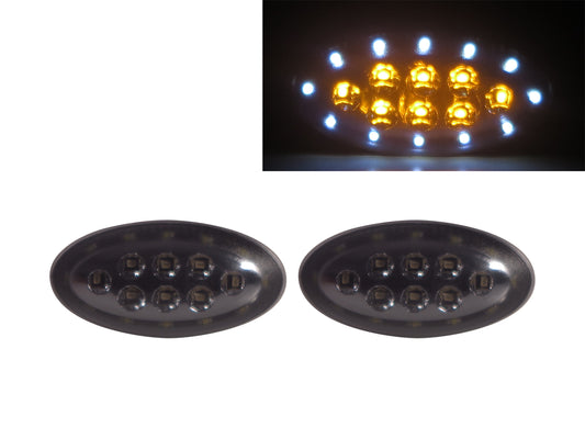 CrazyTheGod Jimmy 2012-present Wagon/Convertible 2D Dual LED Side Fender Marker Light Lamp SMOKE for SUZUKI