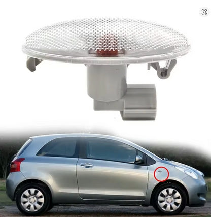 CrazyTheGod Yaris XP90 Second generation 2005-2009 Hatchback 3D/5D OE Side Marker Light Lamp Chrome for TOYOTA