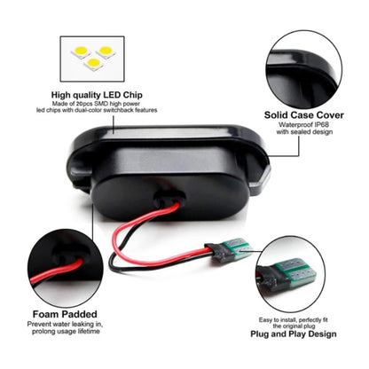 CrazyTheGod Alhambra 1996-2010 LED Dynamic Turn signal Side Marker Light Lamp Smoke for SEAT