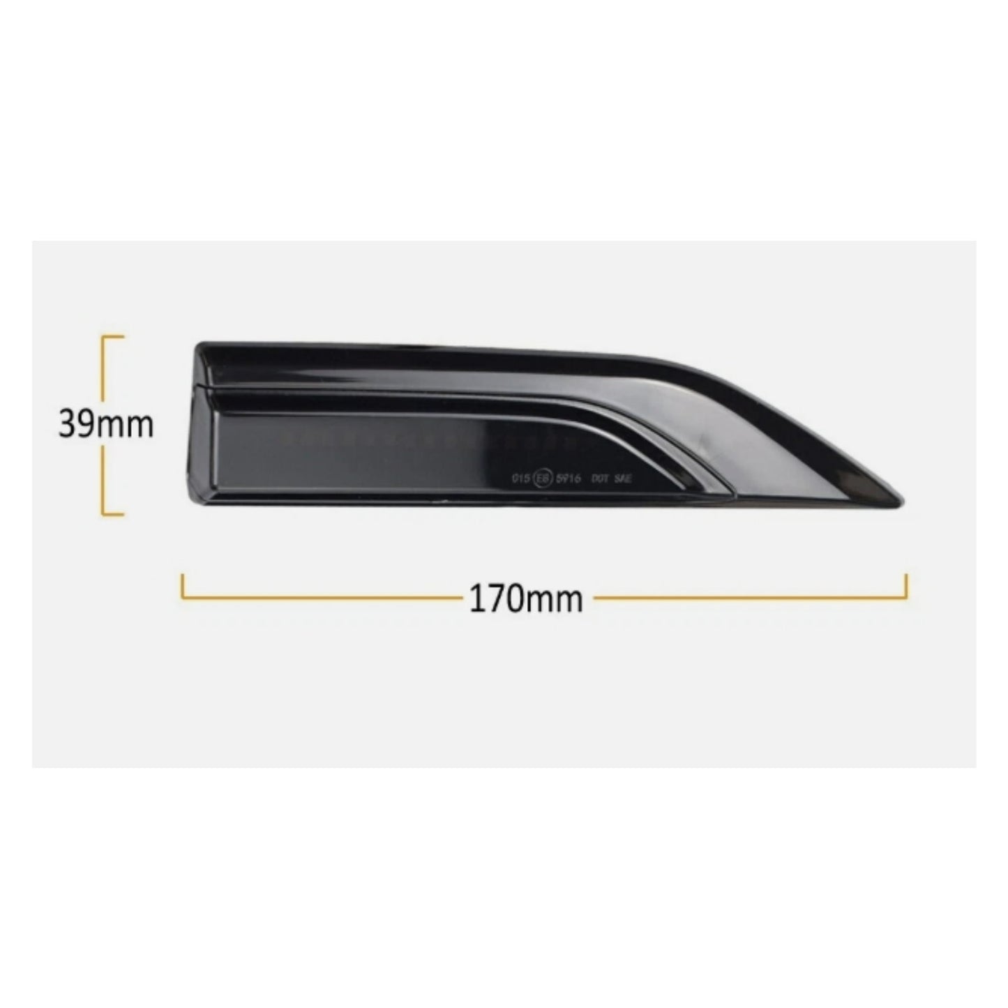 CrazyTheGod Transporter T6 2015-2019 LED Dynamic Turn signal Side Marker Light Lamp Smoke for VW Volkswagen