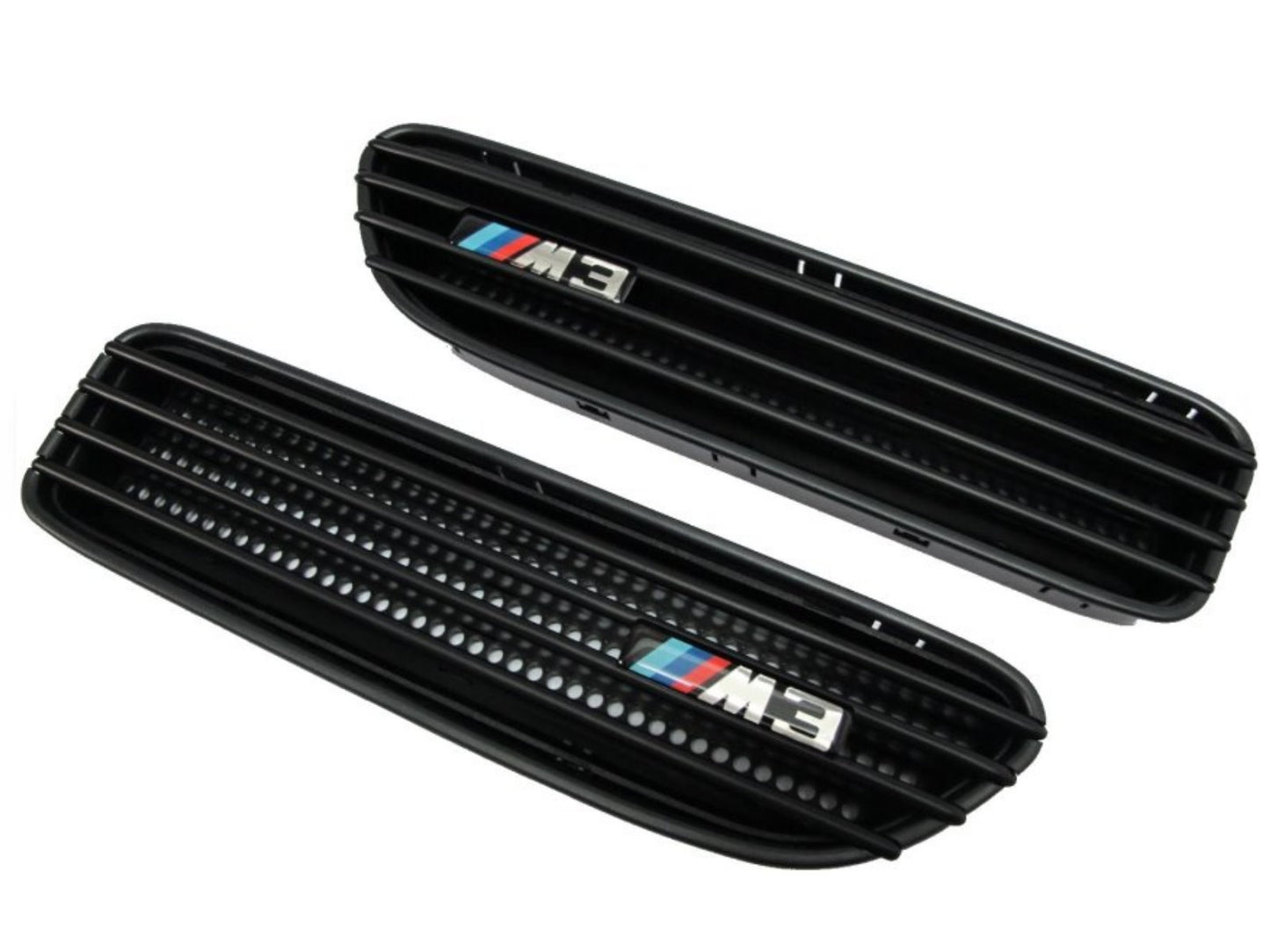 CrazyTheGod 3-Series E30/E36/E46/E90/E91/E92/E93 1982-2013 Sedan/Wagon/Coupe/Convertible 2D/4D/5D Fender Vent Grille สีดำสำหรับ BMW