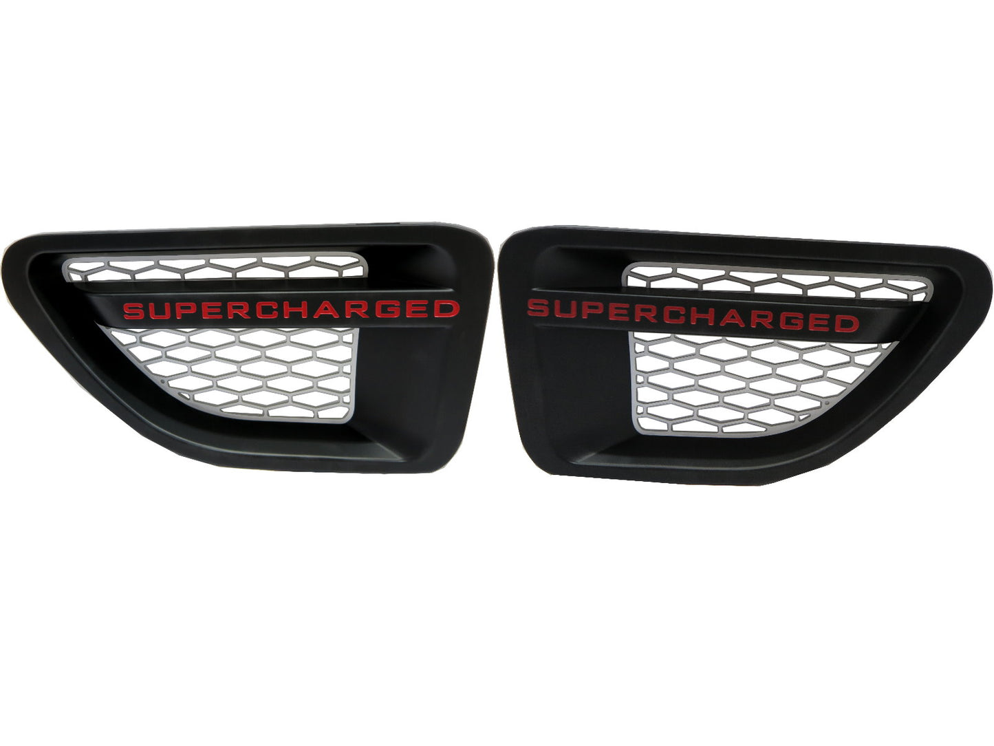 CrazyTheGod Range Rover L320 2006-2009 Sport Supercharged Honeycomb Mesh Side Fender Vent Grille BK/SL for Land Rover