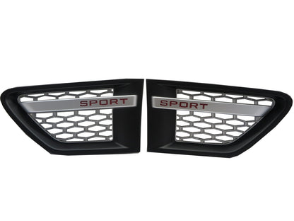 CrazyTheGod Range Rover L320 2010-2013 Sport Honeycomb Mesh Side Fender Vent Grille BK/SL for Land Rover