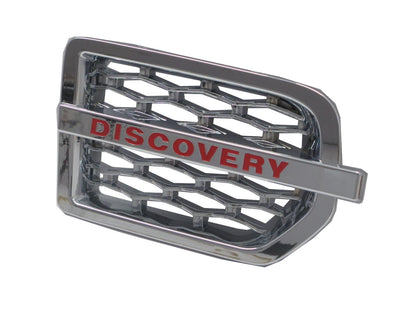 CrazyTheGod Discovery3 LR3 2005-2009 Honeycomb Mesh Side Fender Vent Grille CHROME for Land Rover