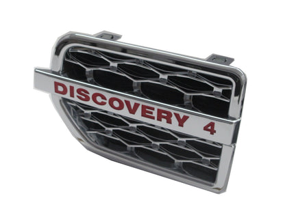 CrazyTheGod Discovery4 LR4 2009-present Honeycomb Mesh Side Fender Vent Grille CHROME for Land Rover