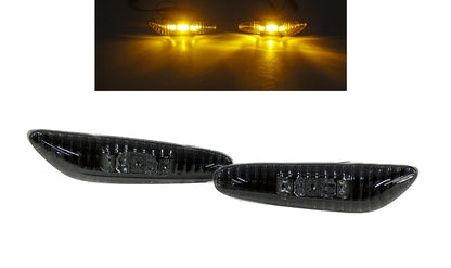 CrazyTheGod X3 E83 First generation 2003-2010 SUV 5D LED Side Marker Light Lamp Smoke for BMW