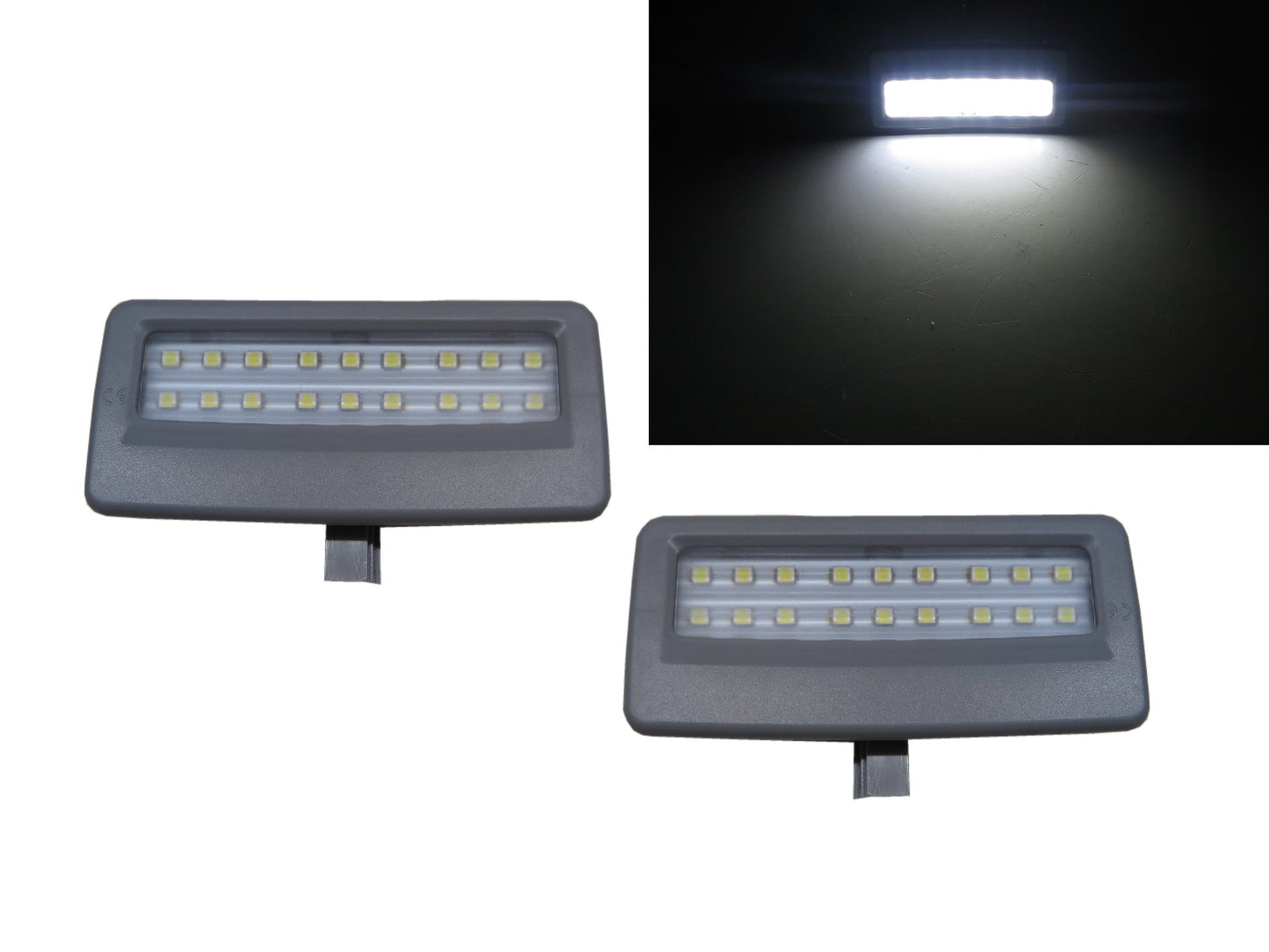 CrazyTheGod 7-Series F01/F02/F03/F04 Fifth generation 2008-2015 Sedan 4D LED Sunvisor Vanity Mirror Light White for BMW