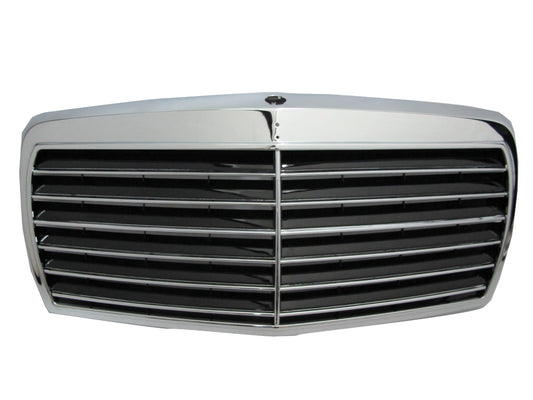 CrazyTheGod W126 1979-1993 4Dr Sedan GRILLE/GRILL ASSAY 13MD CHROME/BLACK for Mercedes-Benz