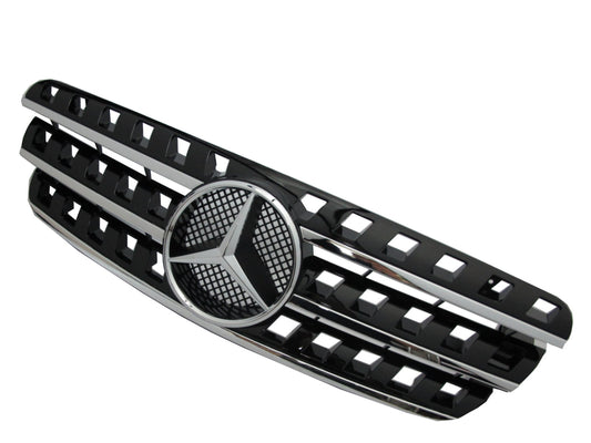 CrazyTheGod W163 1998-2005 GRILLE/GRILL 3FIN CHROME/BLACK for Mercedes-Benz V1 W164 Look