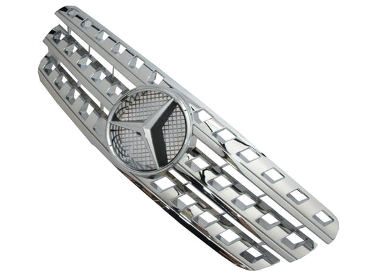 CrazyTheGod W163 1998-2005 GRILLE/GRILL 3FIN CHROME for Mercedes-Benz V1 W164 Look