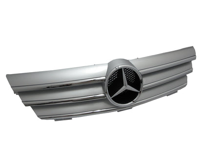 CrazyTheGod W203 2004-2007 COUPE GRILLE/GRILL 3FIN CHROME/SILVER for Mercedes-Benz