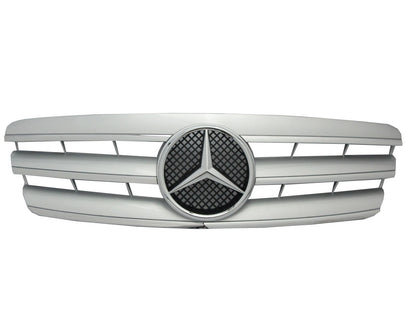 CrazyTheGod W203 2000-2007 4D/5D Sedan/Wagon GRILLE/GRILL 3FIN CHROME/SILVER กระจังหน้า/กระจังหน้าสำหรับ Mercedes-Benz