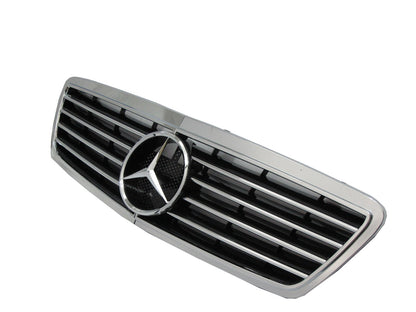 CrazyTheGod W203 2000-2007 4D/5D Sedan/Wagon GRILLE/GRILL 9MD SPORT CHROME/BLACK สำหรับ Mercedes-Benz Exc C55