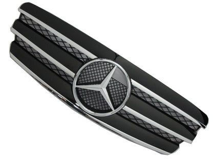 CrazyTheGod W211 2002-2006 Pre-Facelif GRILLE/GRILL 3FIN CHROME/BLACK for Mercedes-Benz