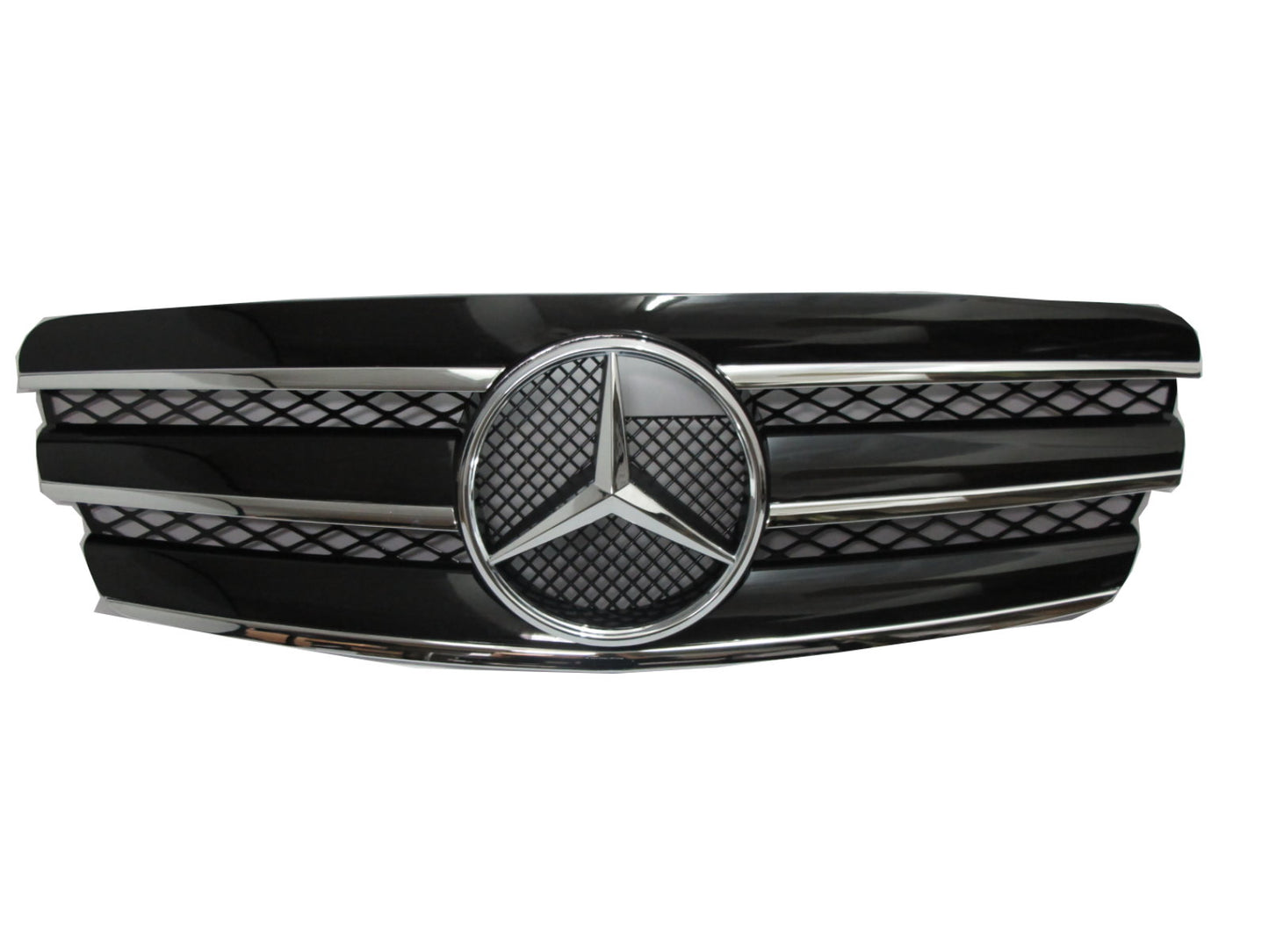 CrazyTheGod W211 2002-2006 Pre-Facelif GRILLE/GRILL 3FIN CHROME/BLACK for Mercedes-Benz