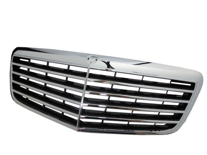 CrazyTheGod E-CLASS W211/S211 2007-2009 FACELIFT Sedan/Wagon 4D/5D 9MD GRILLE/GRILL Chrome/Black for Mercedes-Benz