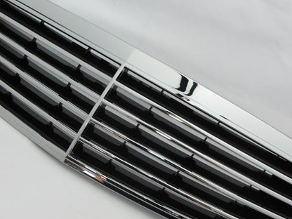 CrazyTheGod S-CLASS W220 1999-2002 PRE-FACELIFT Sedan 4D 9MD GRILLE/GRILL Chrome/Black V2 for Mercedes-Benz