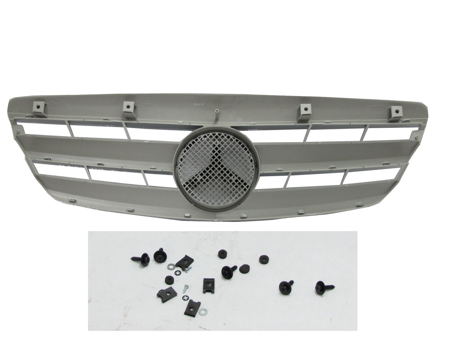 CrazyTheGod S-CLASS W221 2006-2009 PRE-FACELIFT Sedan 4D 3FIN GRILLE/GRILL Chrome/Silver for Mercedes-Benz