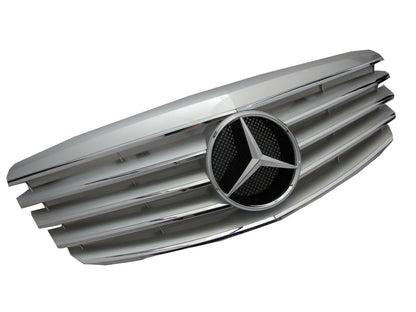 CrazyTheGod S-CLASS W221 2006-2009 PRE-FACELIFT Sedan 4D 5FIN GRILLE/GRILL Chrome/Silver for Mercedes-Benz