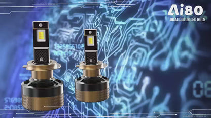 Ai80 All-Weather LED Headlight Bulb | Dual Color Switchable, APP Bluetooth Control