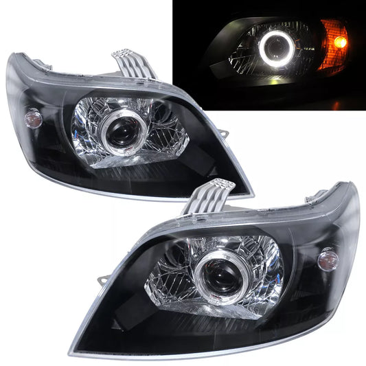 Aveo T250 09-11 FACELIFT Guide LED Halo Headlight BK US for CHEVROLET CHEVY LHD