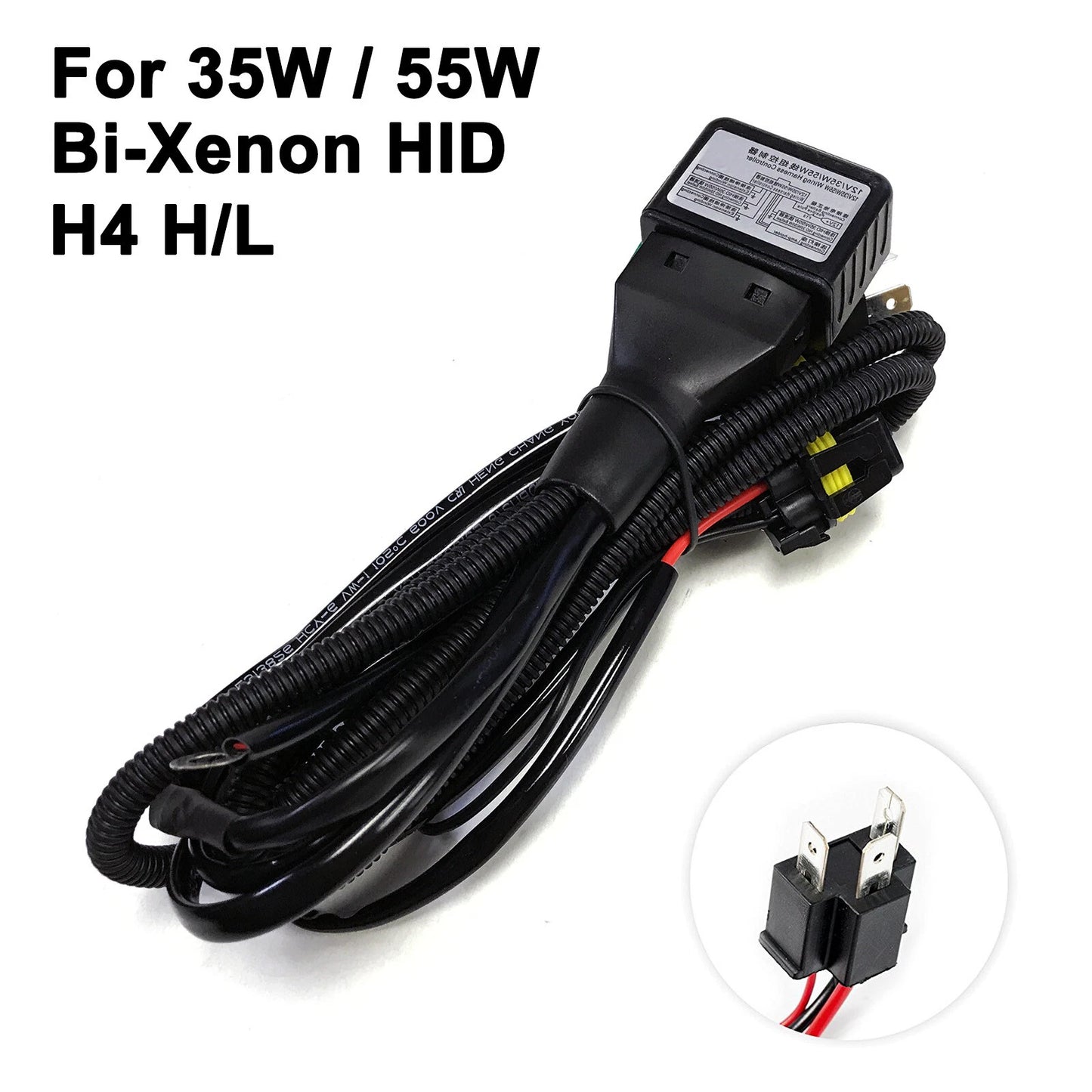 HID Xenon/LED H4 HB2 9003 Relay Wiring Harness Controller