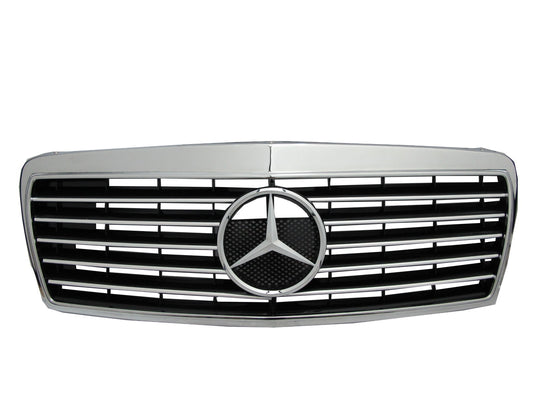 CrazyTheGod W210 1995-1999 Pre-Facelif GRILLE/GRILL ASSAY 11MD SPORT CHROME/BLACK for Mercedes-Benz