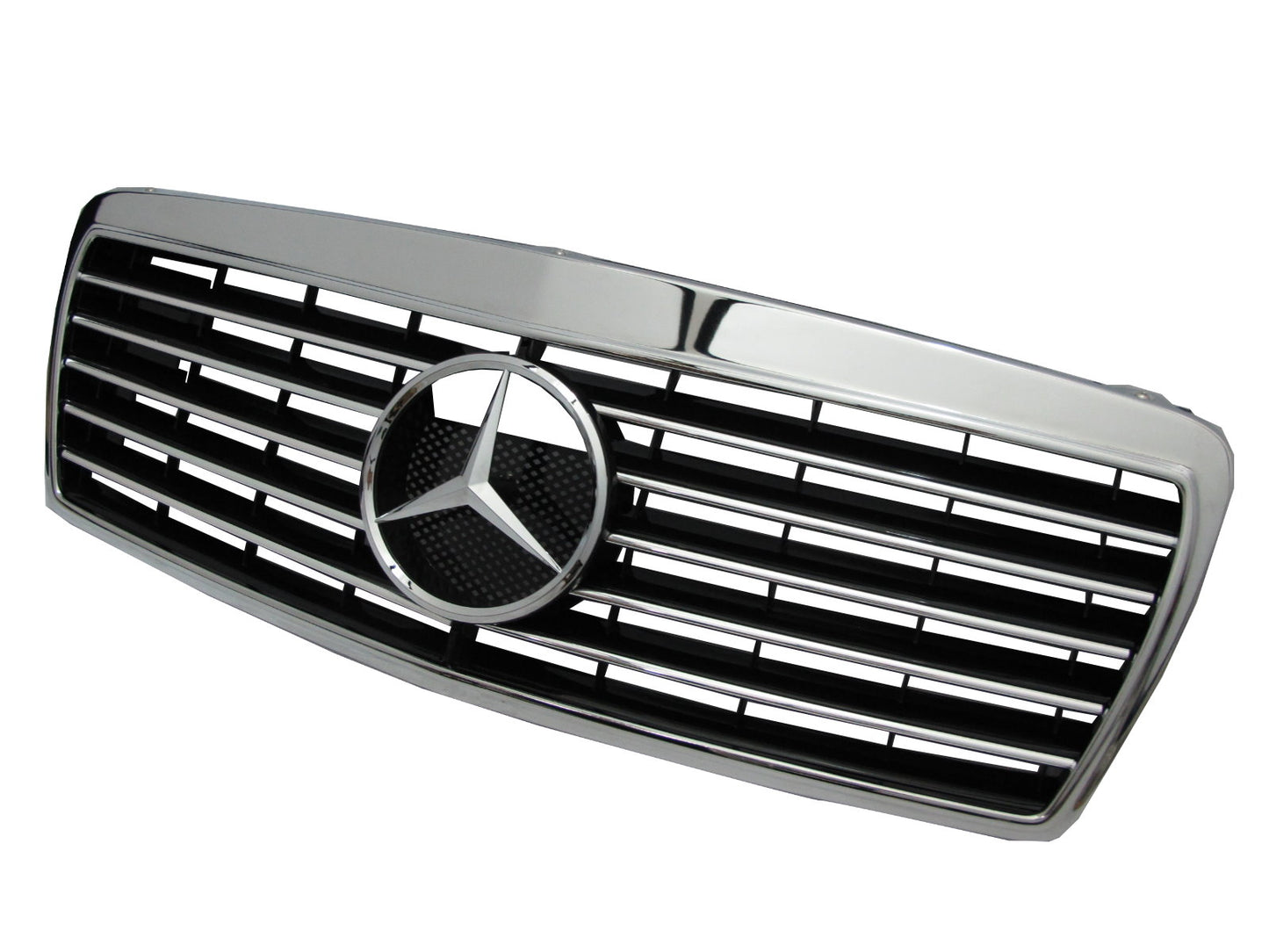 CrazyTheGod W210 1995-1999 Pre-Facelif GRILLE/GRILL ASSAY 11MD SPORT CHROME/BLACK for Mercedes-Benz