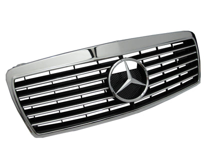 CrazyTheGod W210 1995-1999 Pre-Facelif GRILLE/GRILL ASSAY 11MD SPORT CHROME/BLACK for Mercedes-Benz